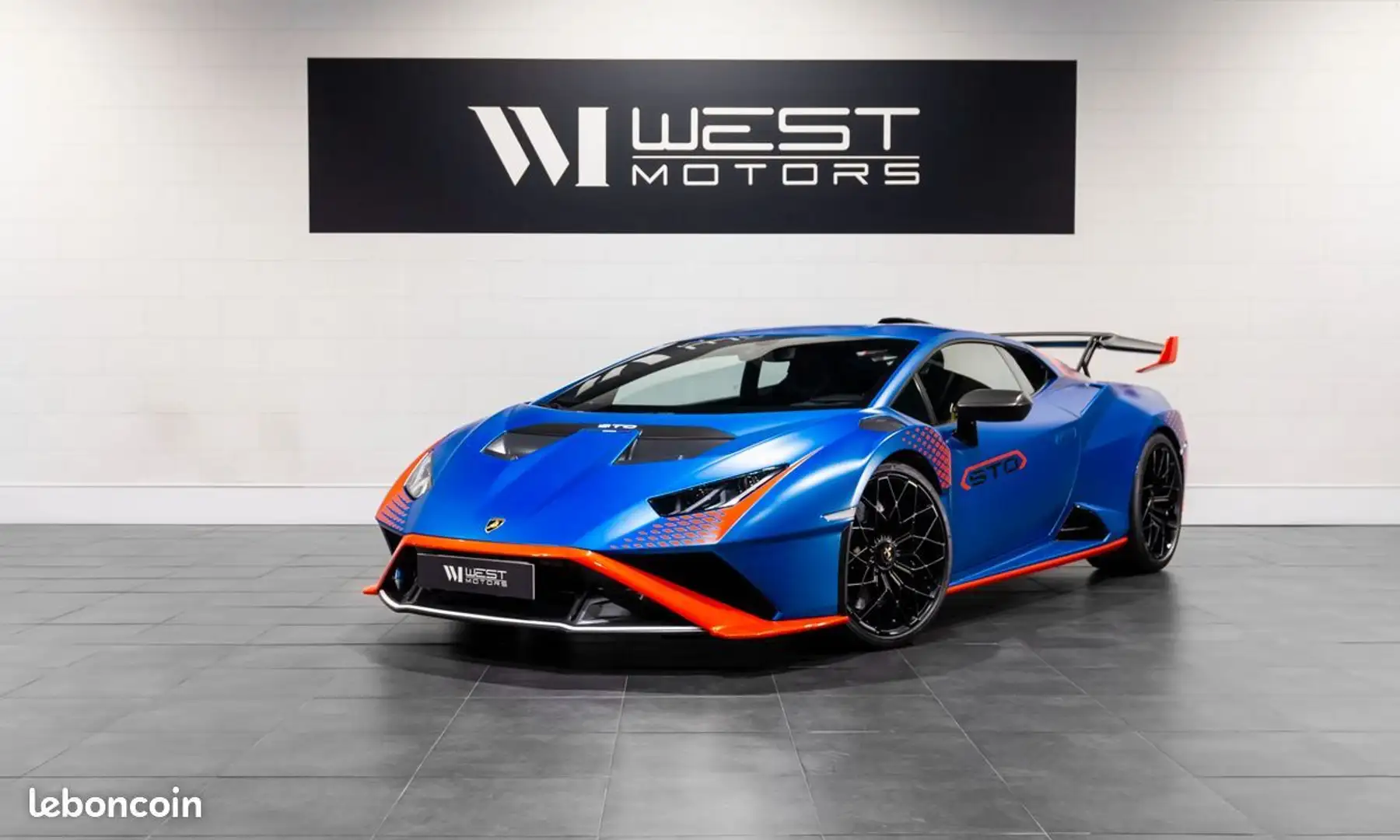 Lamborghini Huracán STO 640 – IMMAT France Full Carbone Mat Lift Ad Pe Bleu - 1