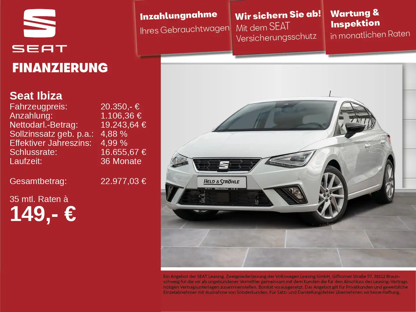 SEAT Ibiza FR 1.0TSI DSG 17 FULL-LINK LED PDC RFK SHZ Bianco - 1