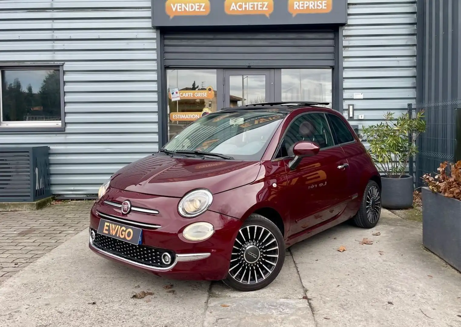 Fiat 500 0.9 twinair 105ch club start-stop bvm6 toit ouvrant Rouge - 1