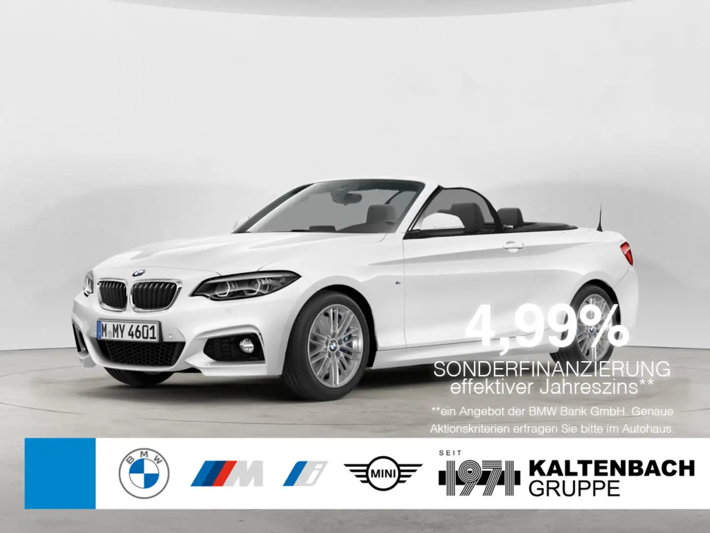 BMW 220 i Cabrio M-Sport FACEL. LED W-LAN NAVI H/K Blanco - 1