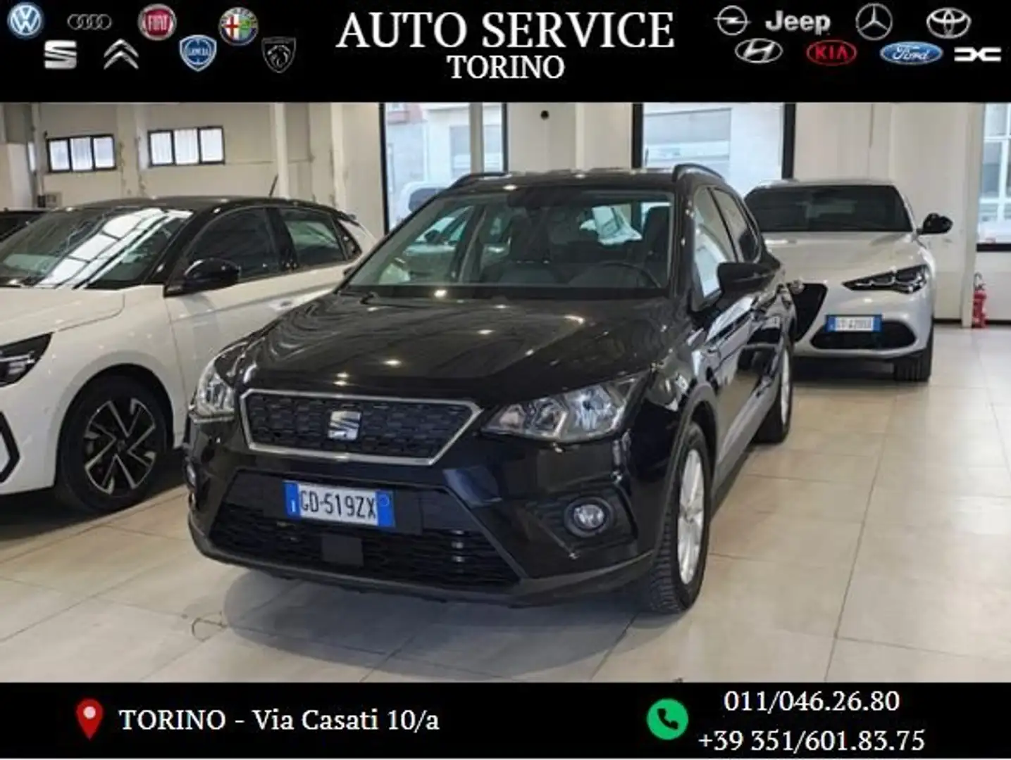 SEAT Arona Arona 2017 1.0 tgi Xcellence 90cv (Metano) Noir - 1
