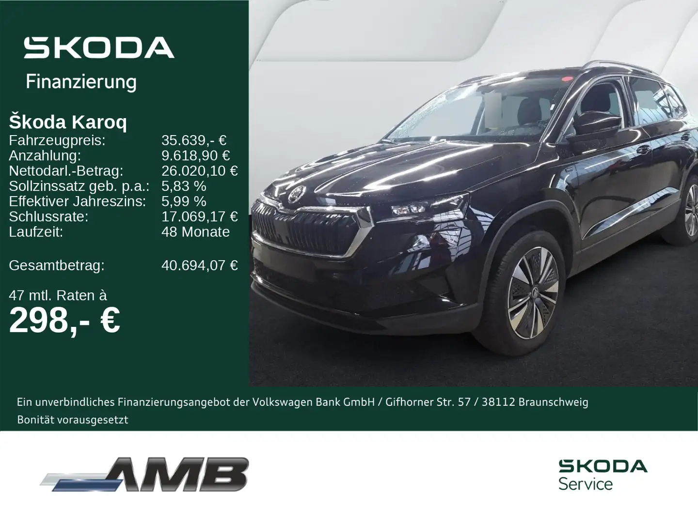 Skoda Karoq Tour 2.0 TDI DSG/Lounge/AHK/Matrix/Standhz Schwarz - 1