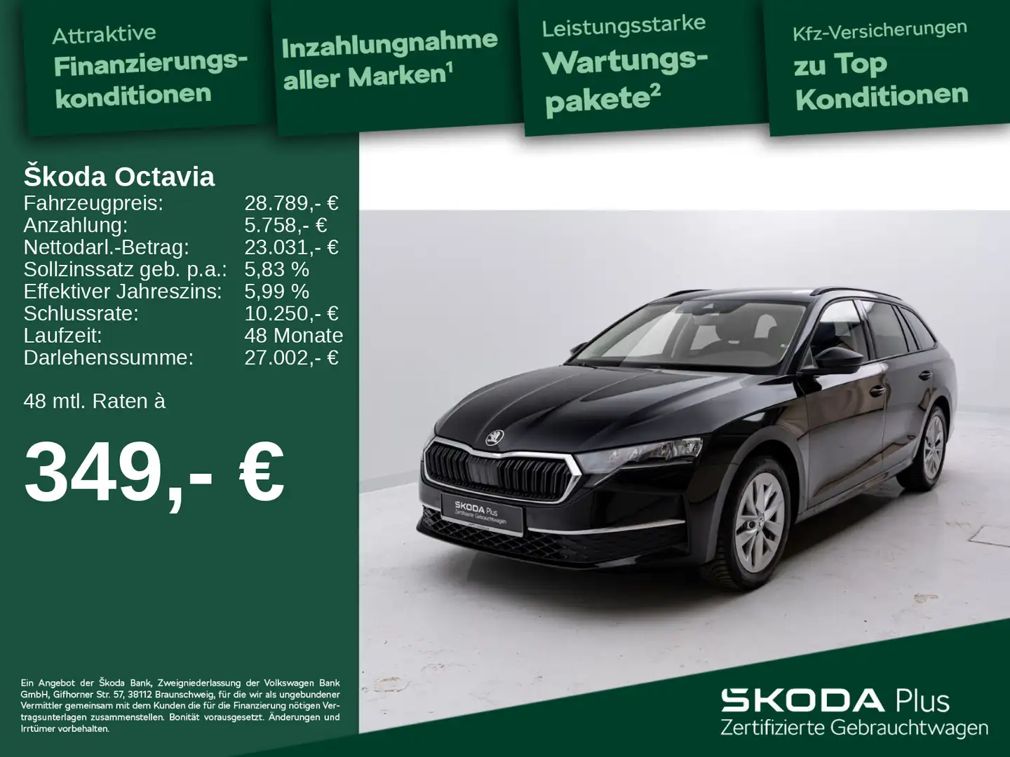 Skoda Octavia Combi Selection 2.0 TDI*DSG*VC*SHZ*LED* Schwarz - 1
