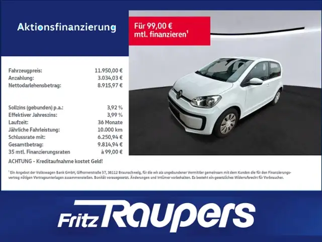 Volkswagen up! 1.0 +ALLWETTER+KLIMA