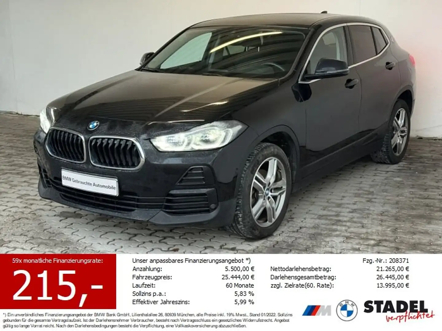 BMW X2 sDrive18i Advantage LED.AHK.RFK.el.Sitzverst. Schwarz - 1