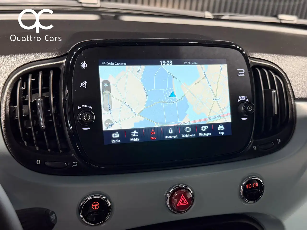 Fiat 500 1.0i Hybrid Car play Gps Toit pano Verde Rugiada, миниатюра 16