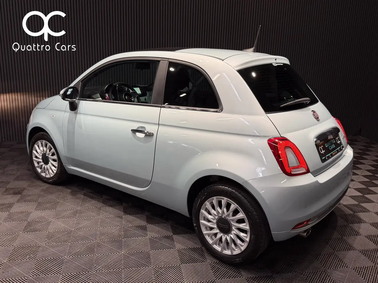 Fiat 500 1.0i Hybrid Car play Gps Toit pano Verde Rugiada, миниатюра 7