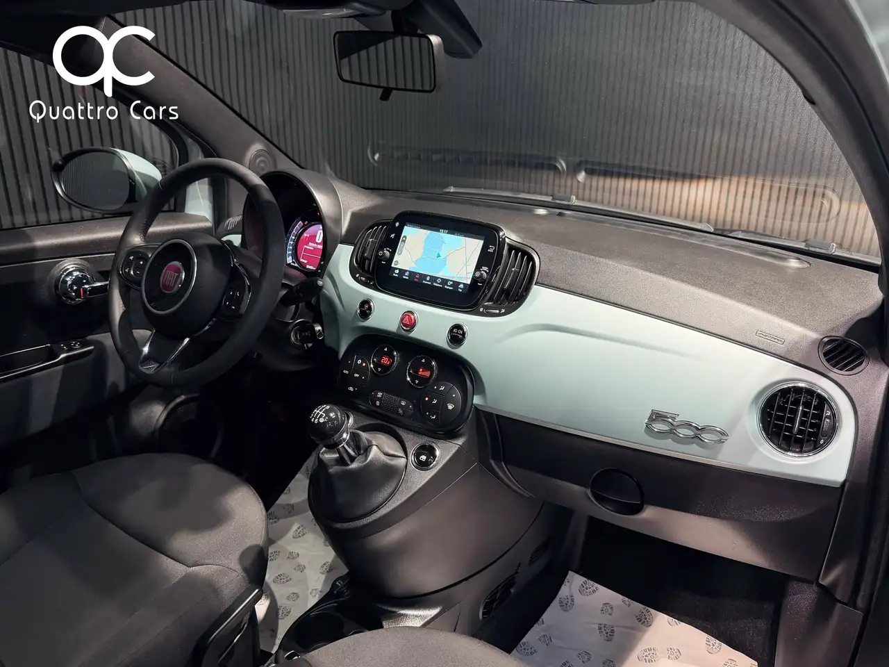 Fiat 500 1.0i Hybrid Car play Gps Toit pano Verde Rugiada, миниатюра 12