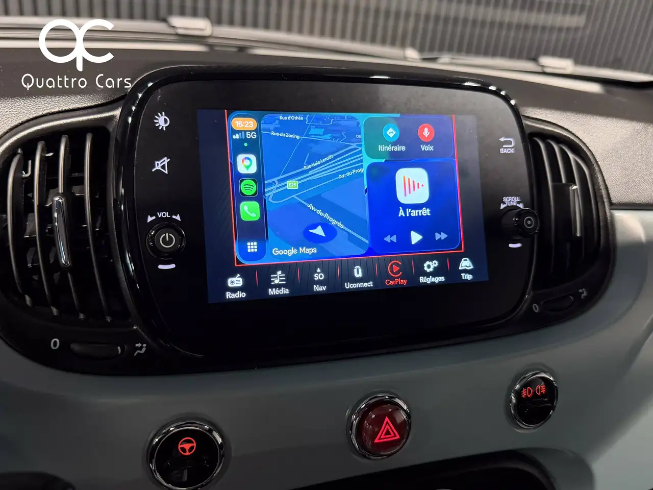Fiat 500 1.0i Hybrid Car play Gps Toit pano Verde Rugiada, миниатюра 15