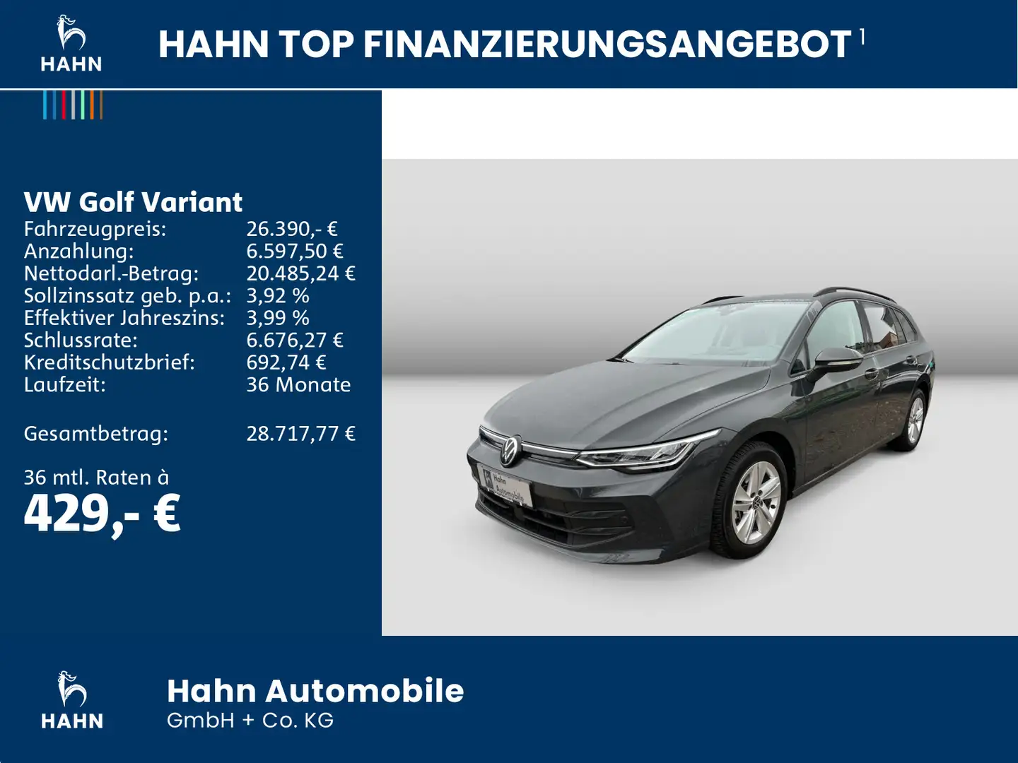 Volkswagen Golf Variant VIII 2.0 TDI Life LED Navi HuD 360° Grau - 2