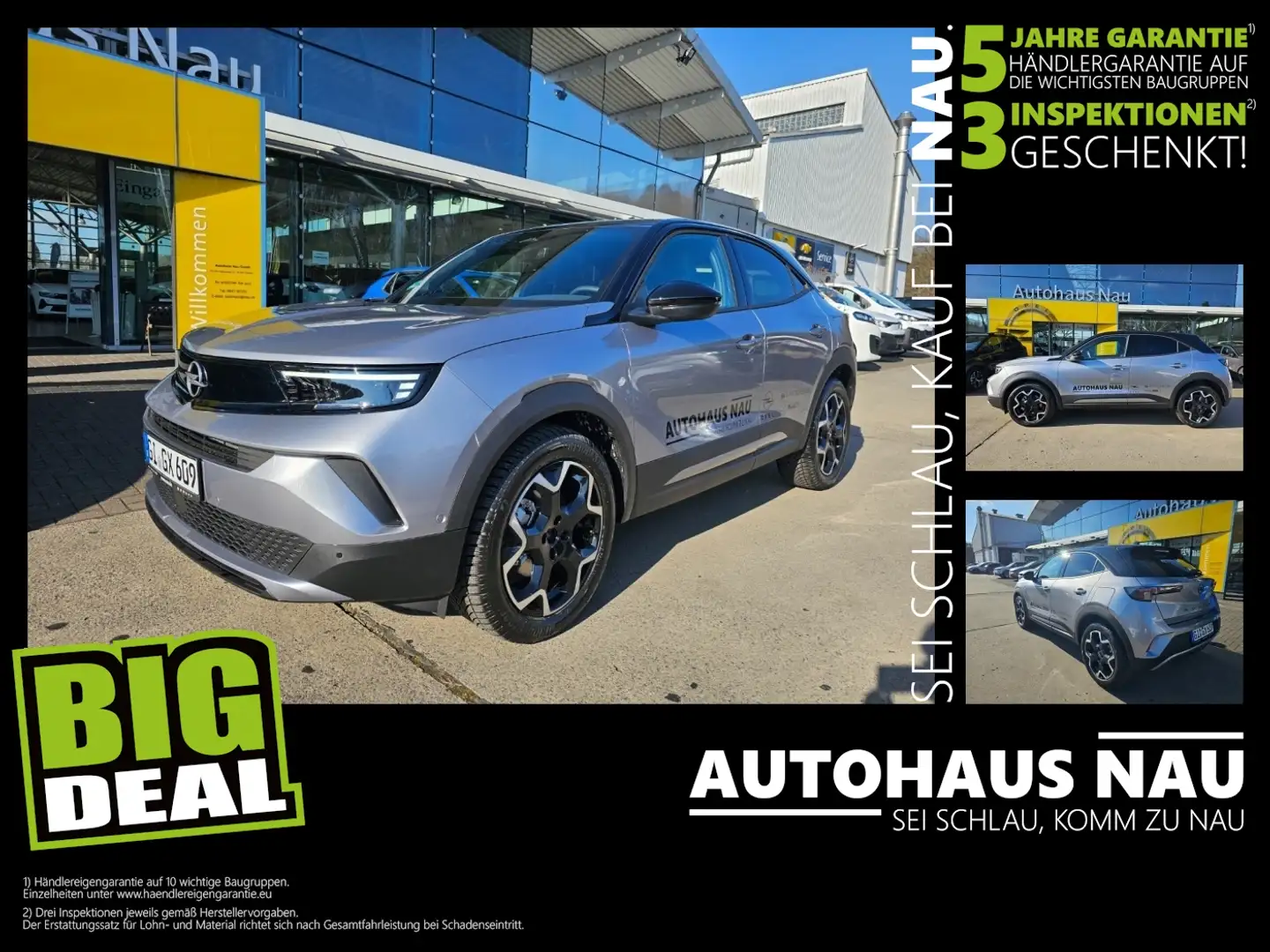 Opel Mokka Elegance 1.2 48V Inspektionspaket BigDeal Grau - 1