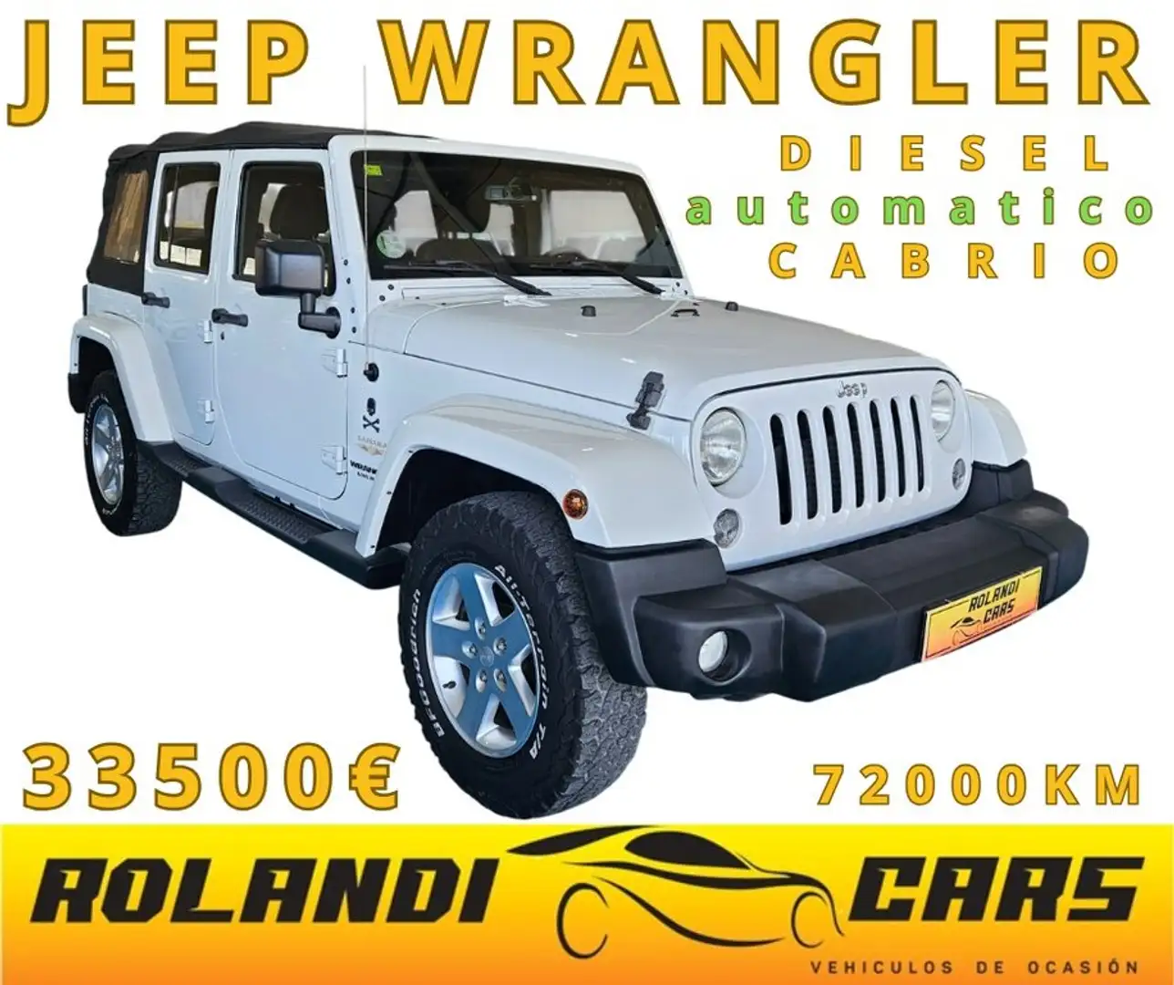 Jeep Wrangler 2.8CRD Sahara Aut. Blanco - 1