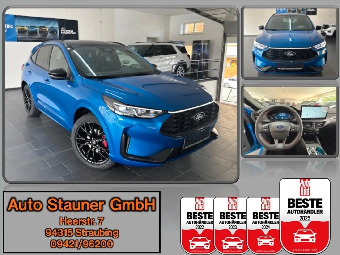Ford Kuga ST-Line X PHEV 2.5 Auto/PANO/AHK/SHZ/ACC/LH Bleu - 1