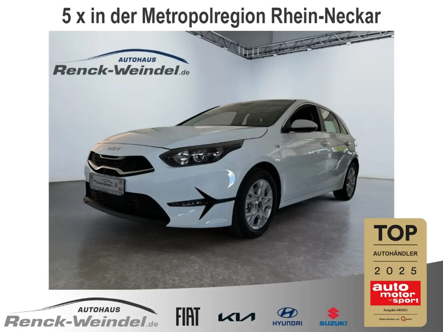 Kia Ceed / cee'd 1.0 T-GDI VISION Navi Rückfahrkam. Klima PDC BT Ap Blanco - 1