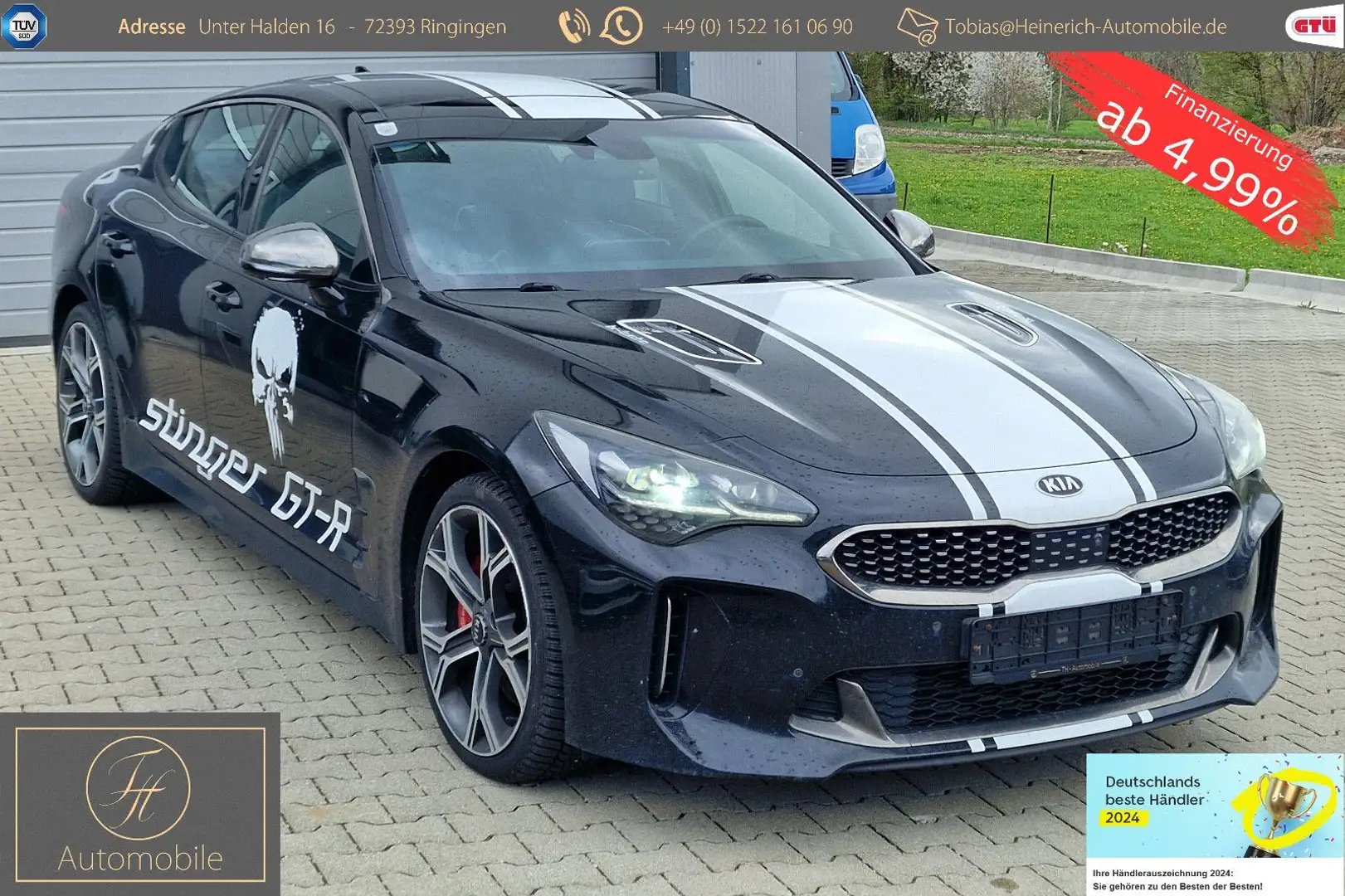 Kia Stinger GT 4WD*3.3*Leder*Sitzklima*Pano*1.HAND Schwarz - 1