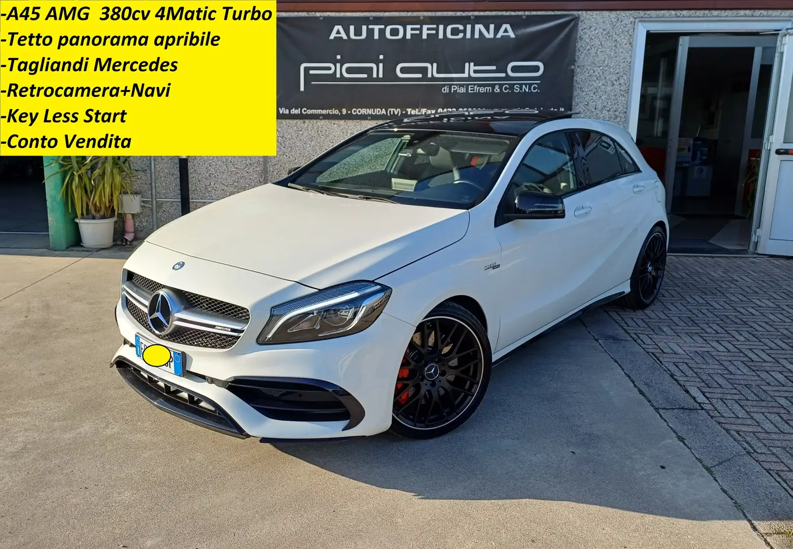 Mercedes-Benz A 45 AMG 4matic 381cv auto my16 tetto Bianco - 1