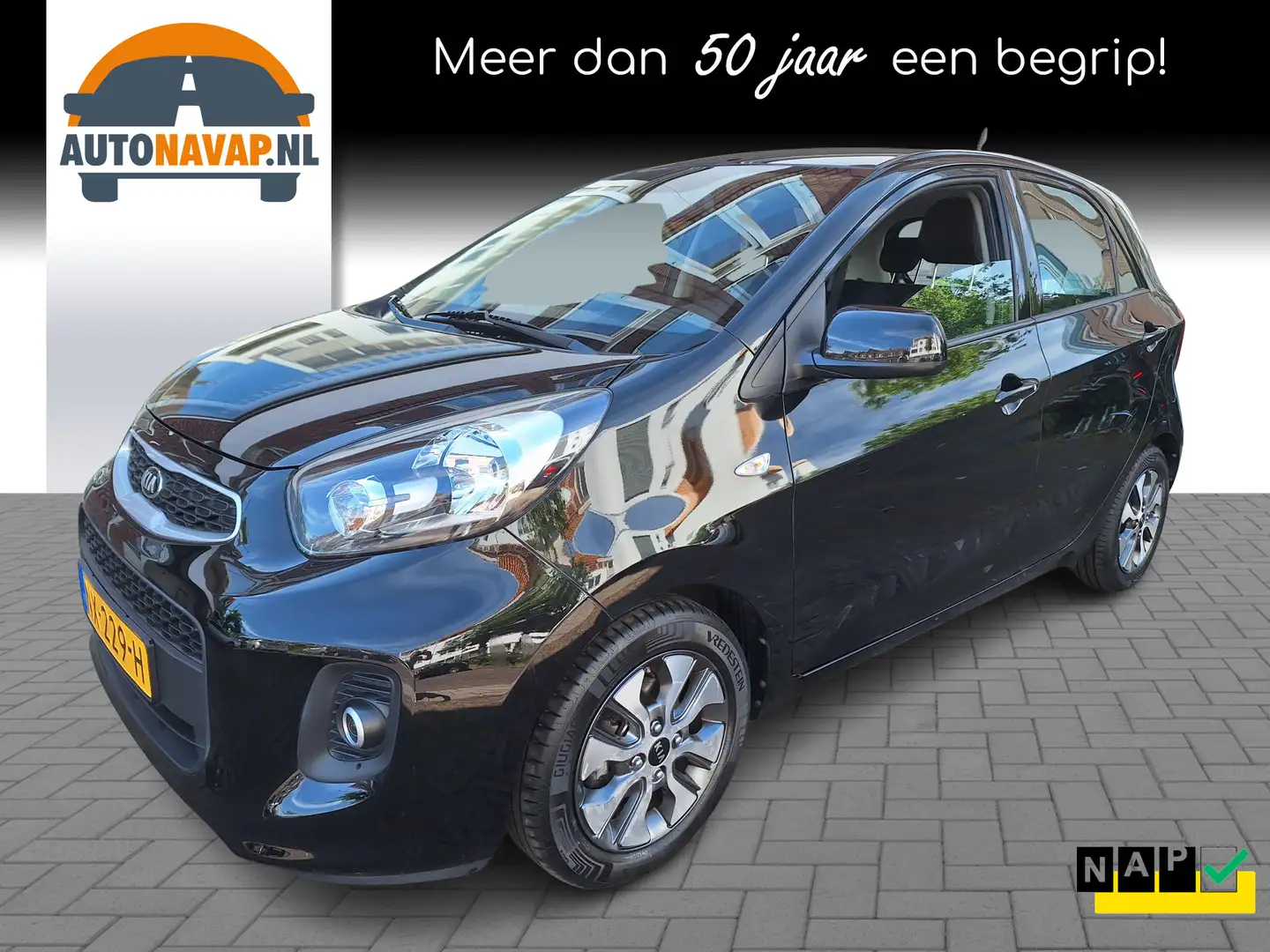 Kia Picanto 1.0 CVVT EconomyPlusLine 5Drs /Navi/Camera/Airco/1 Nero - 1