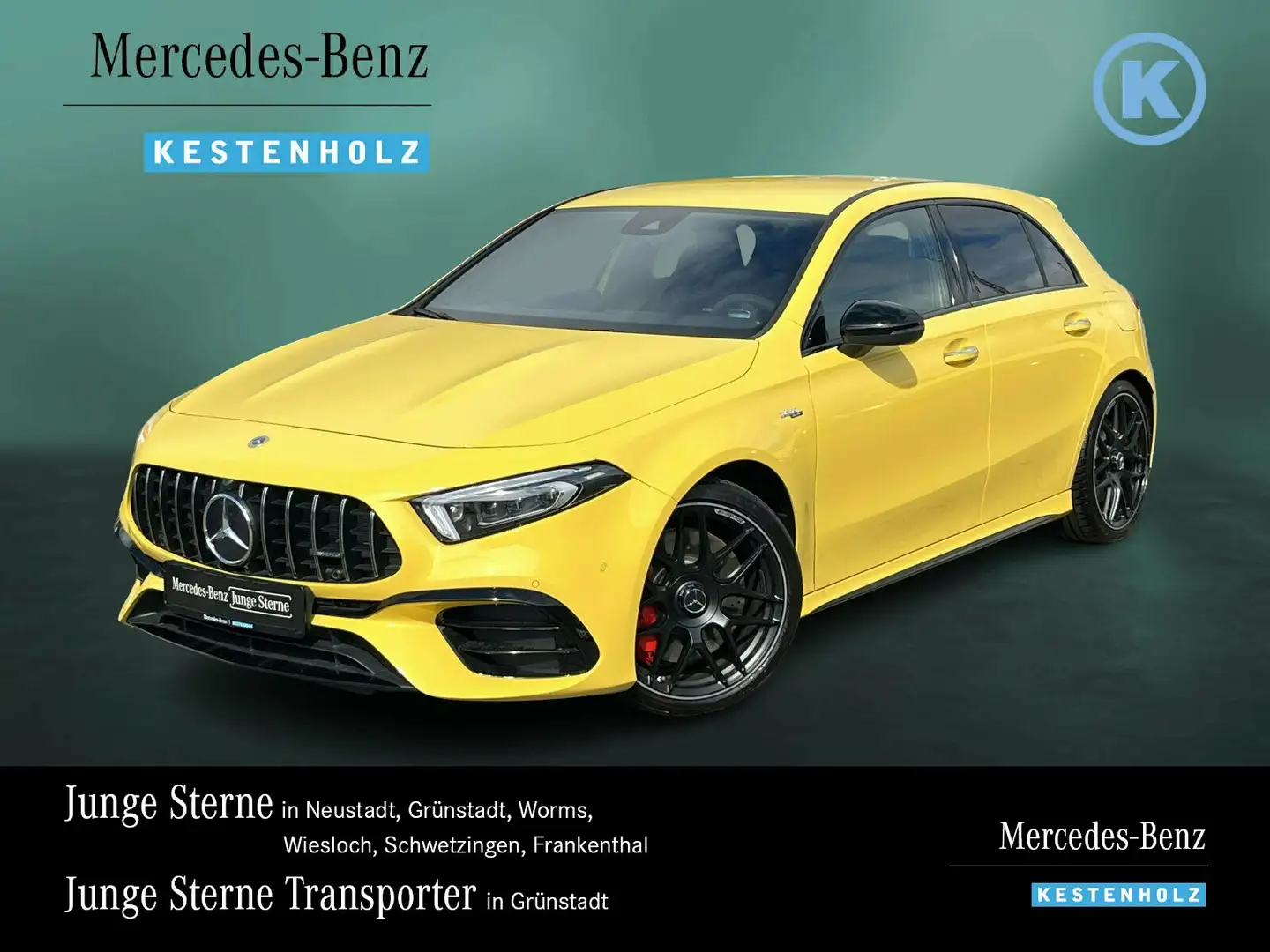Mercedes-Benz A 45 AMG A 45 S AMG 4M+ PERF-SITZ+NIGHT+KAMERA+MEMO+MLED Jaune - 1