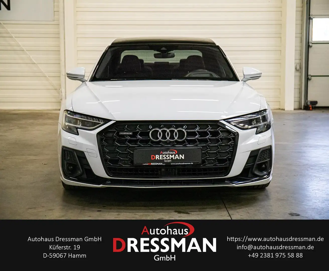 Audi A8 55 TFSI Q. S-Line MATRIX B&O STHZG PANO HuD Weiß - 2