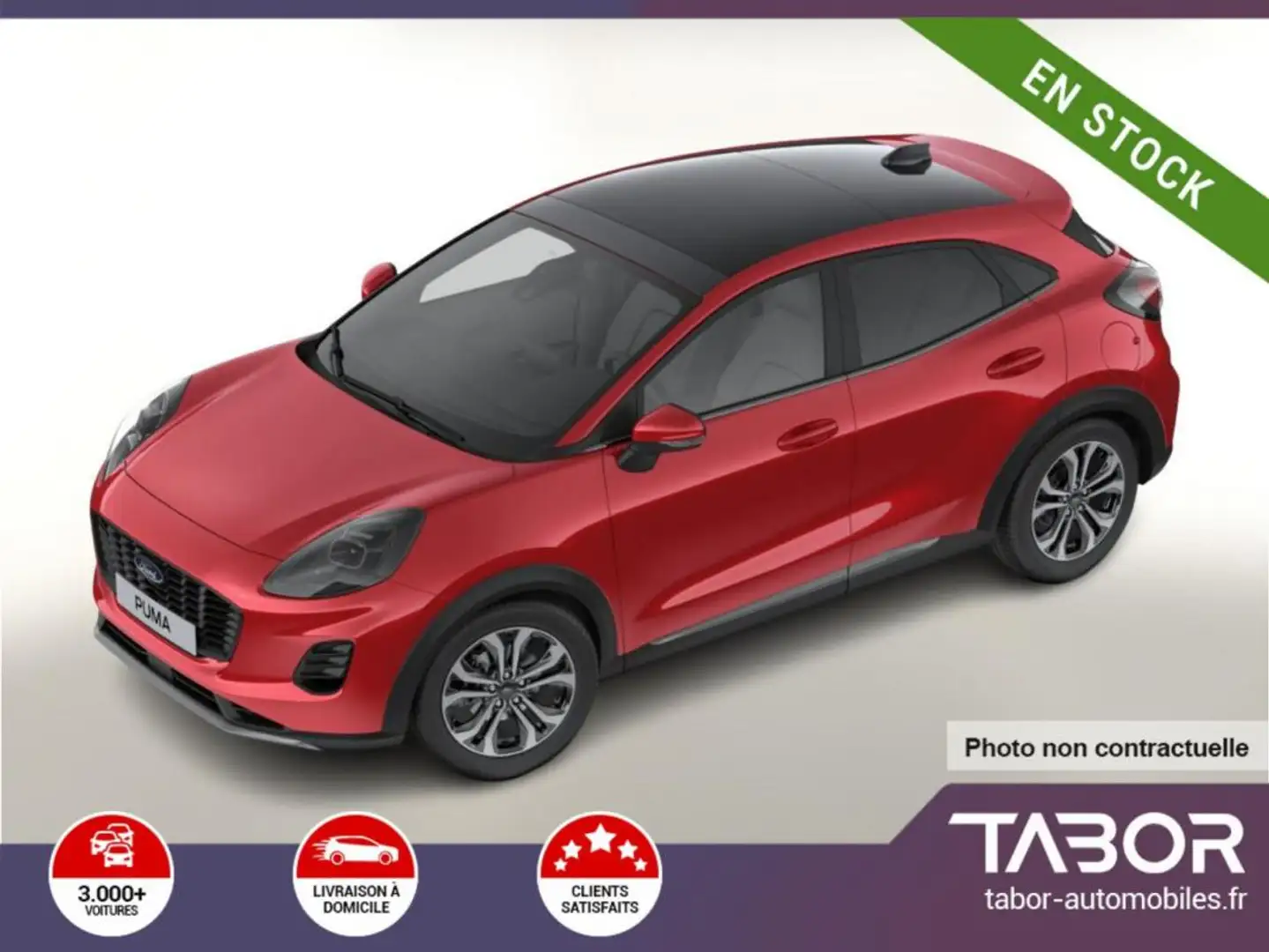 Ford Puma 1.0 EB 155 MHEV A7 Tit. Pano ACC 360° Rouge - 1