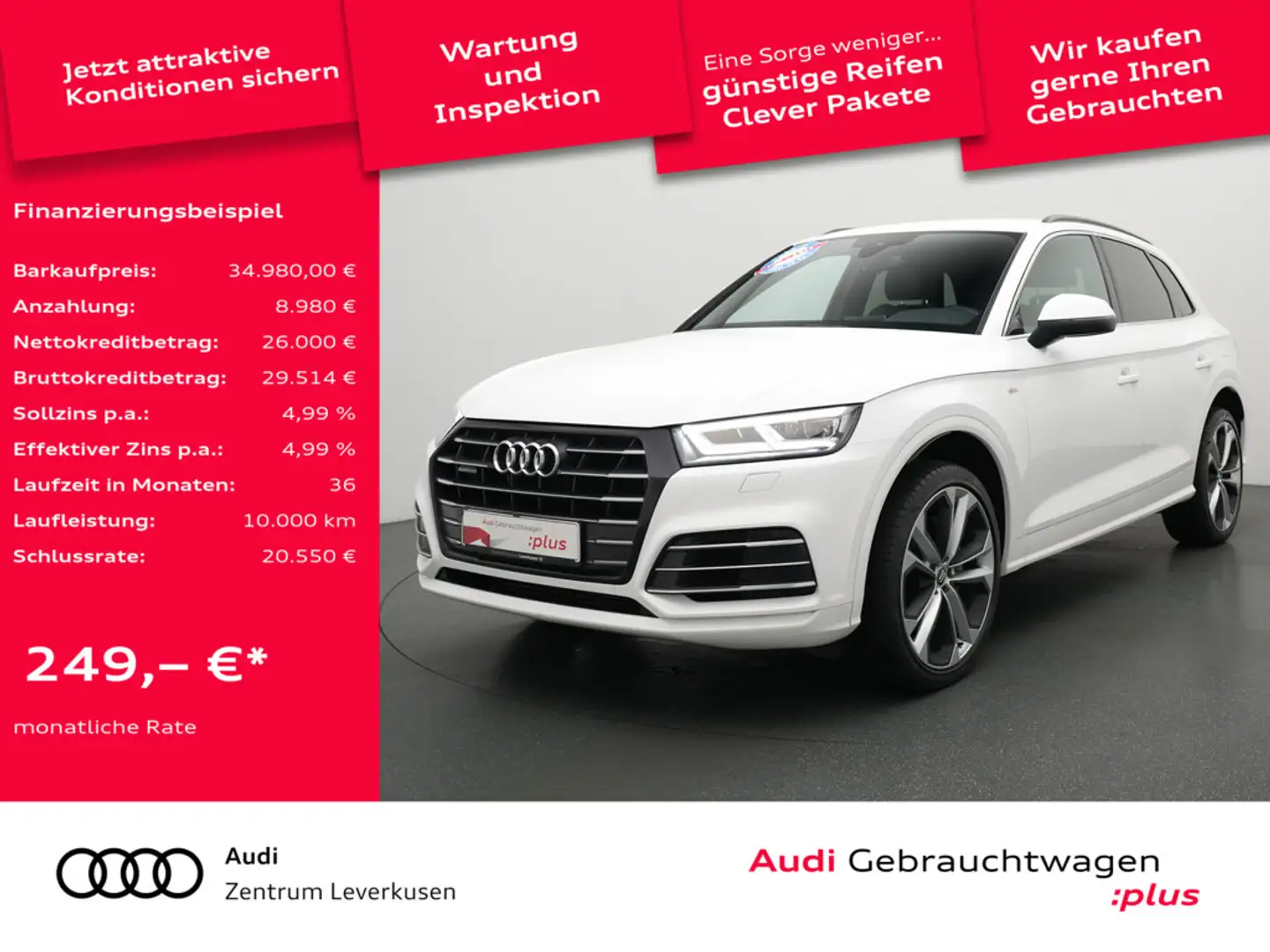 Audi Q5 e quattro S line NAVI VIRT LEDER KAM SHZ L Weiß - 1