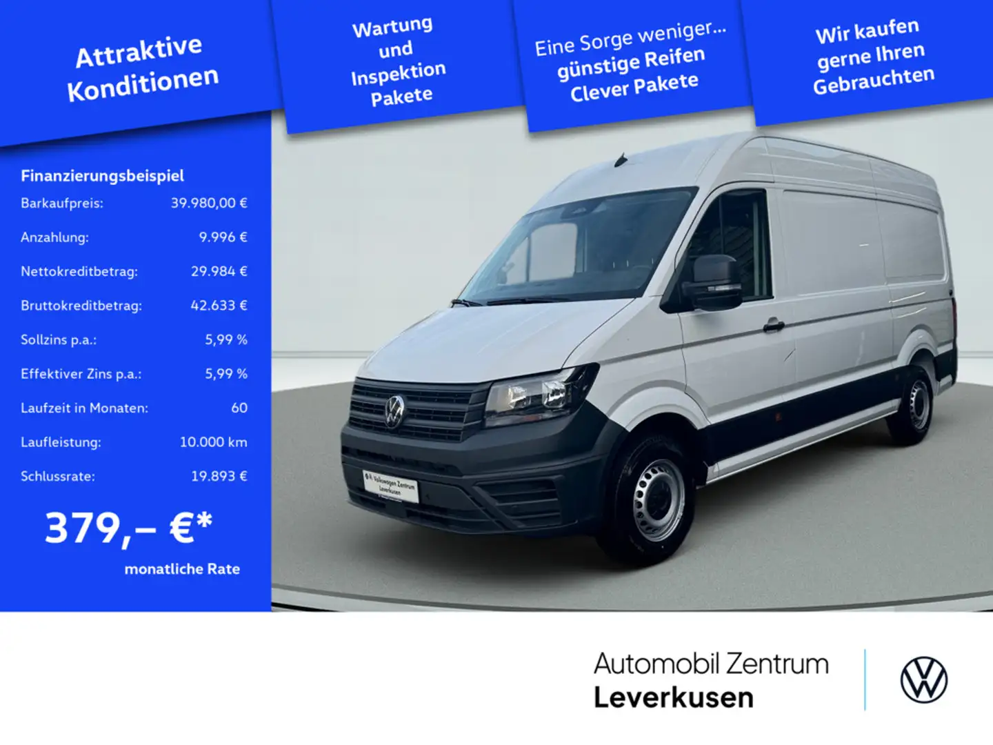Volkswagen Crafter 35 Kasten NAVI VIRT KAM APP-CONNECT P Weiß - 1