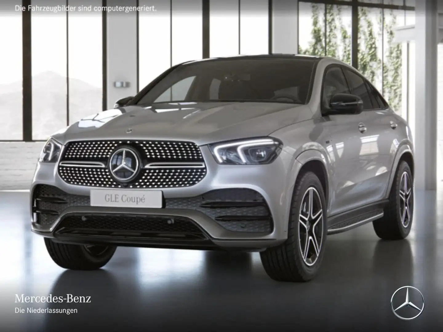 Mercedes-Benz GLE 350 e Coupé 4M AMG+EXCLUSIVE+NIGHT+PANO+360 Silber - 2
