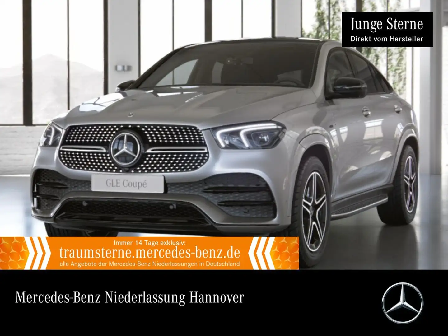 Mercedes-Benz GLE 350 e Coupé 4M AMG+EXCLUSIVE+NIGHT+PANO+360 Silber - 1