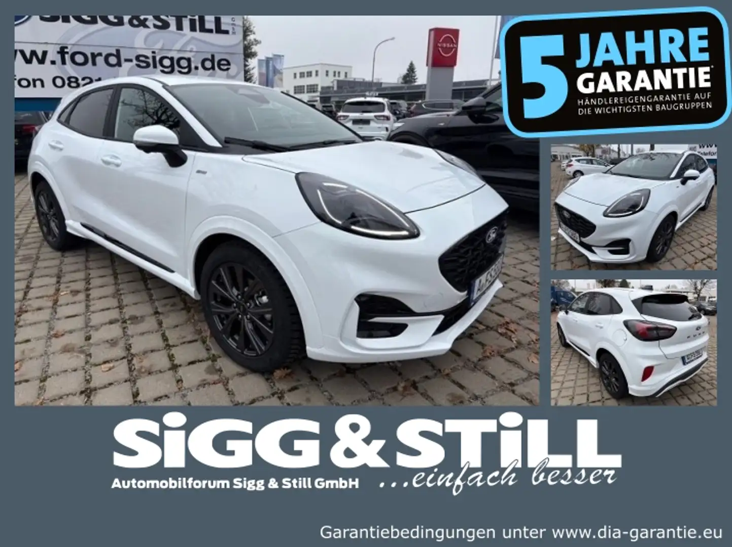 Ford Puma ST-Line 1.0 M-Hybrid **NEUES MODELL** NAVI Weiß - 1