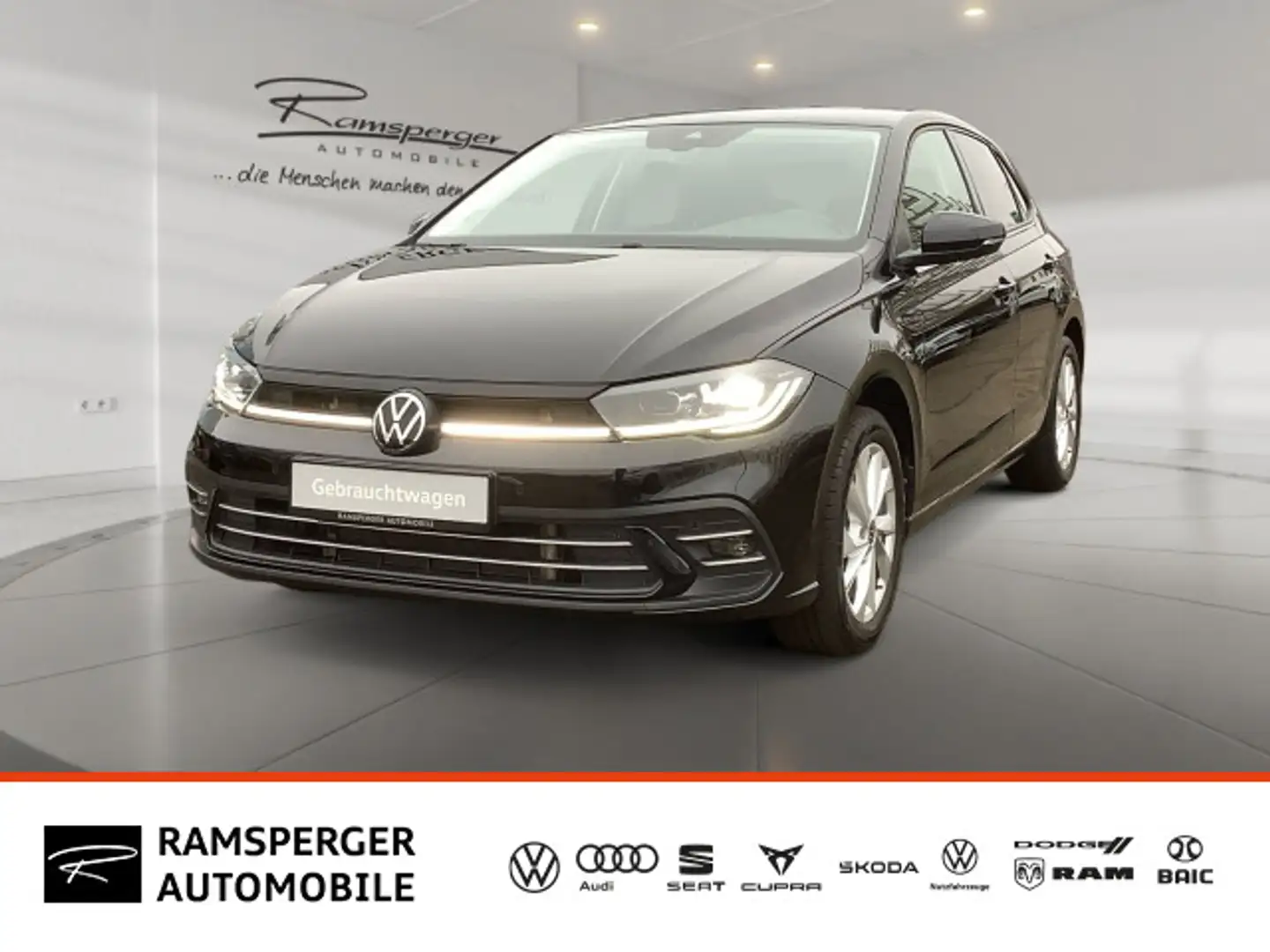 Volkswagen Polo 1.0 TSI DSG Style ACC Matrix APP SHZ PDC Schwarz - 1