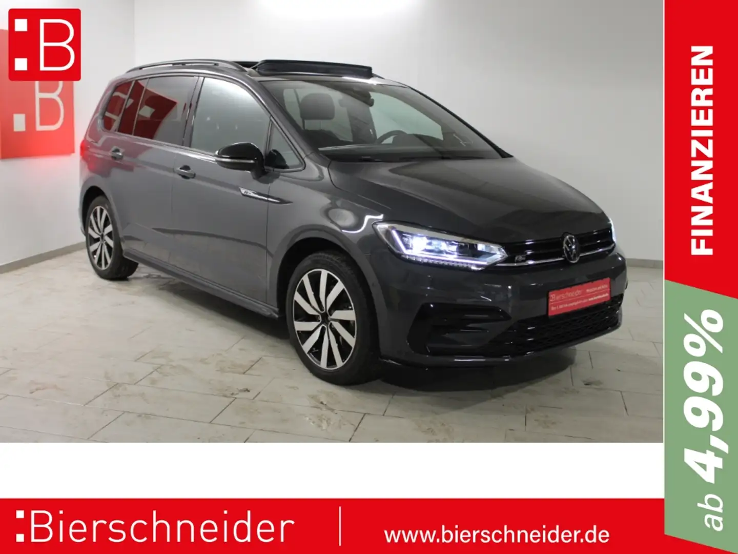Volkswagen Touran 1.5 TSI DSG 2x R-Line Black Style 18 AHK PANO ACC Grau - 1