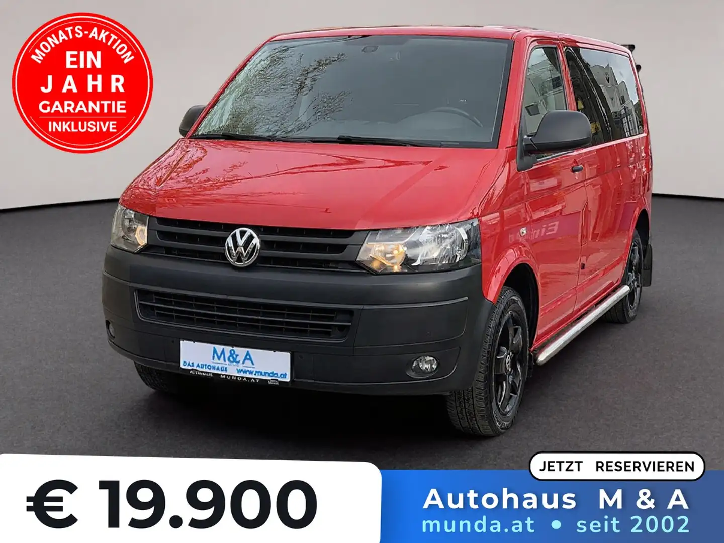 Volkswagen T5 Kombi 2.0 TDI 9-Sitzer * Garantie Rot - 1