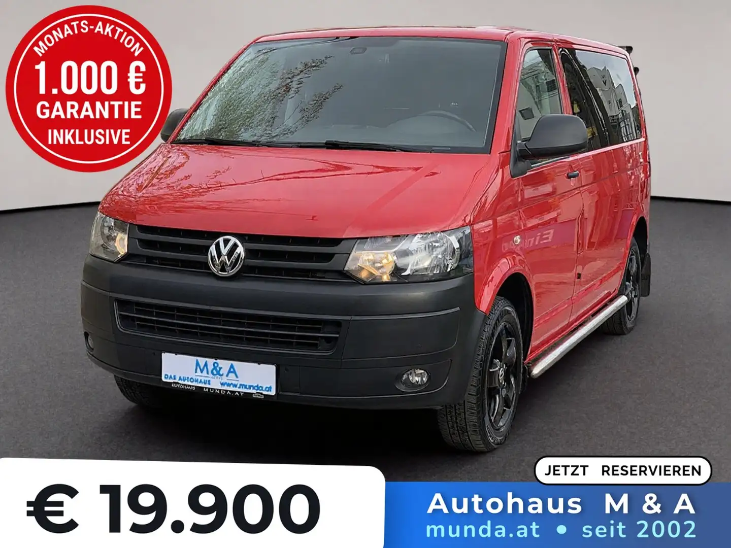 Volkswagen T5 Kombi 2.0 TDI 9-Sitzer * Garantie Rot - 1
