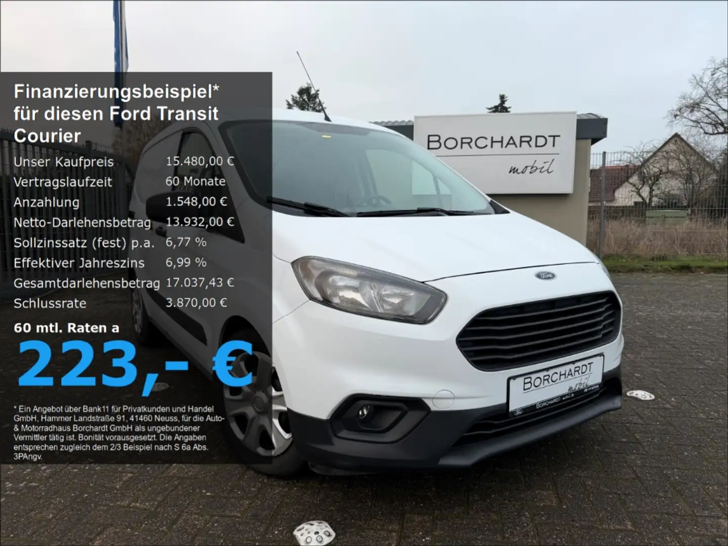 Ford Transit Courier *Trend*1.5L*1.Hand*Garantie*Weiß Weiß - 1