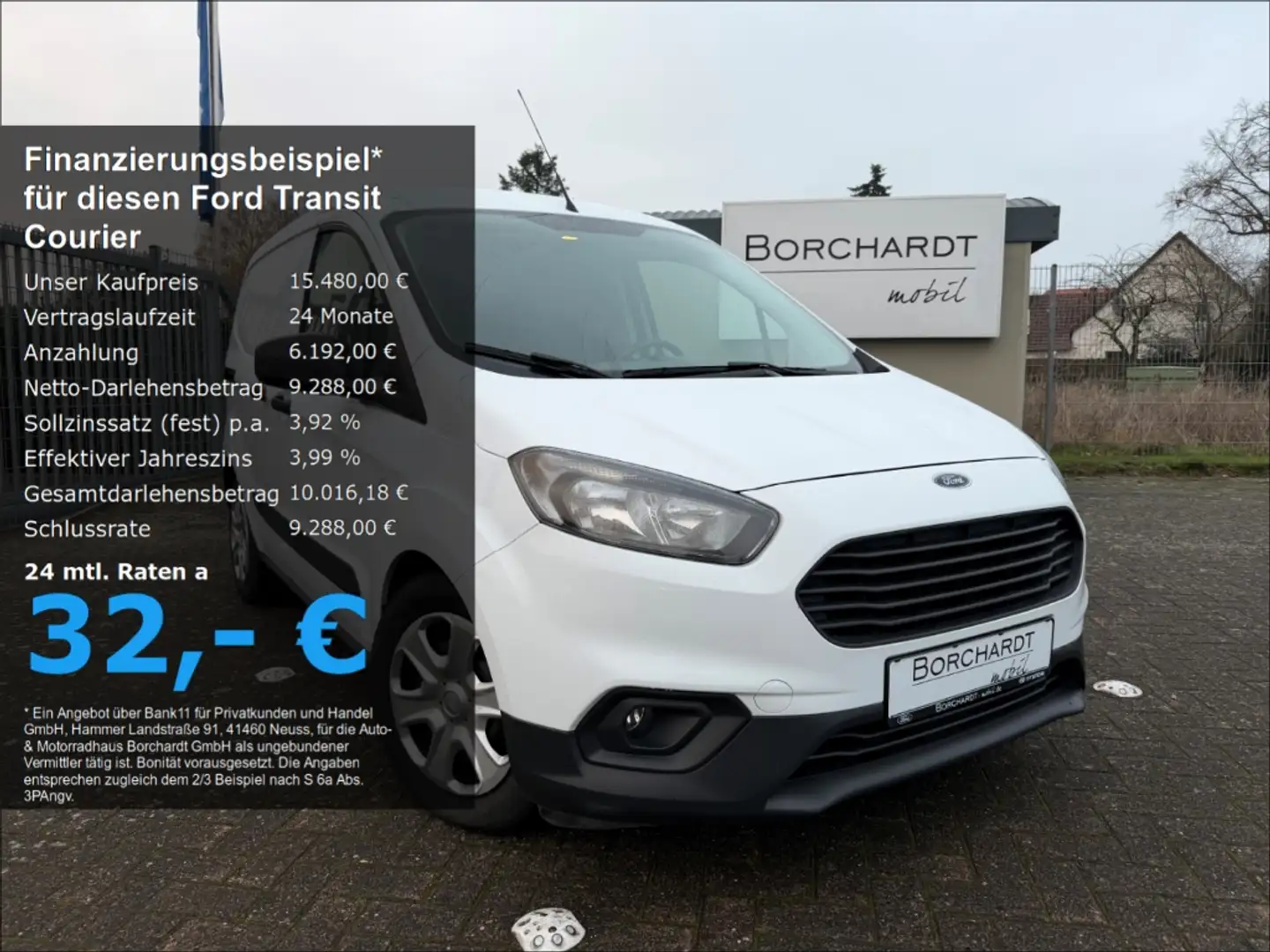 Ford Transit Courier *Trend*1.5L*1.Hand*Garantie*Weiß Blanc - 1