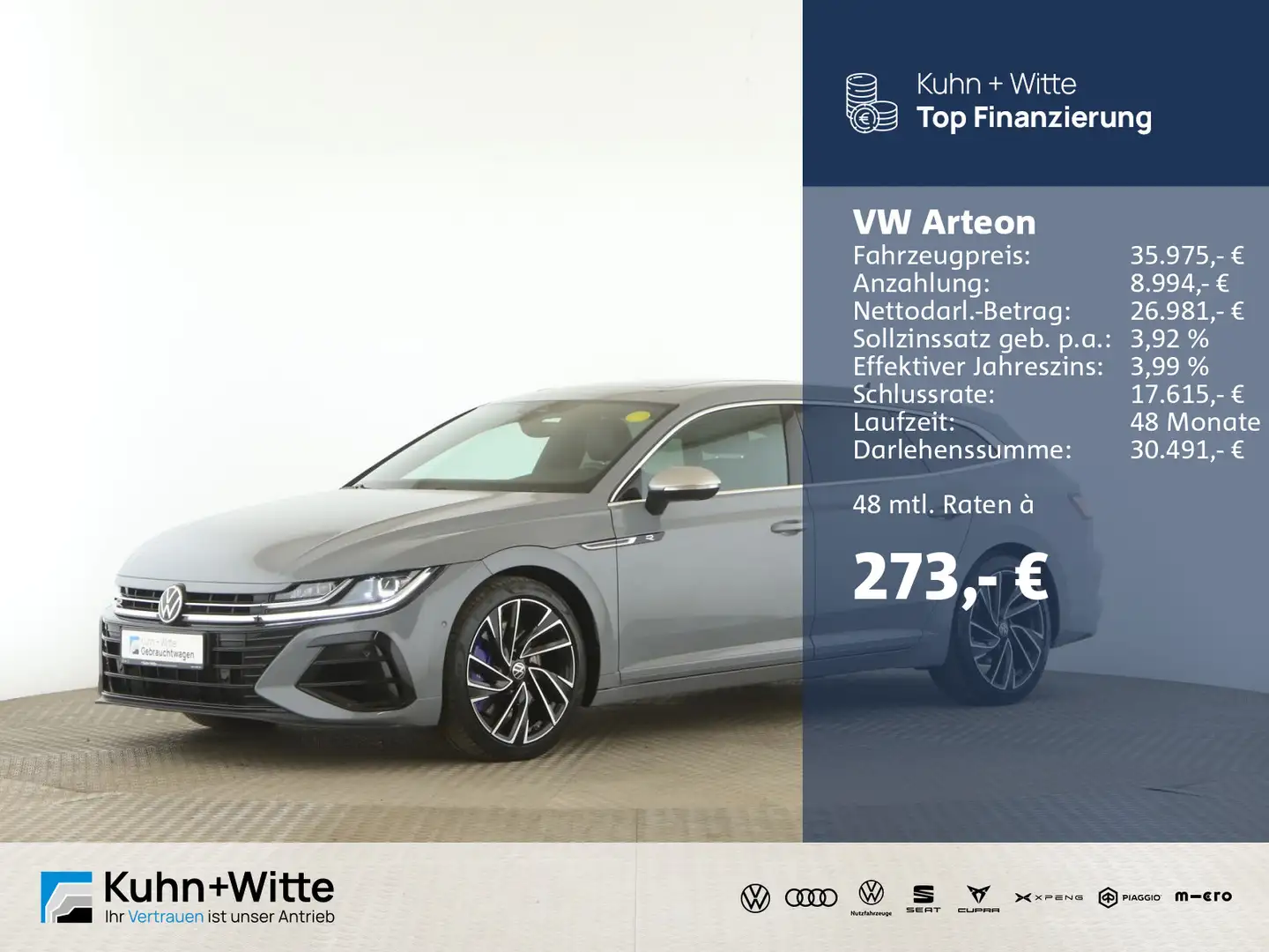 Volkswagen Arteon Arteon SB 2.0 TSI 4M *Pano*IQ.Light*AHK*RFK*ACC* Grau - 1