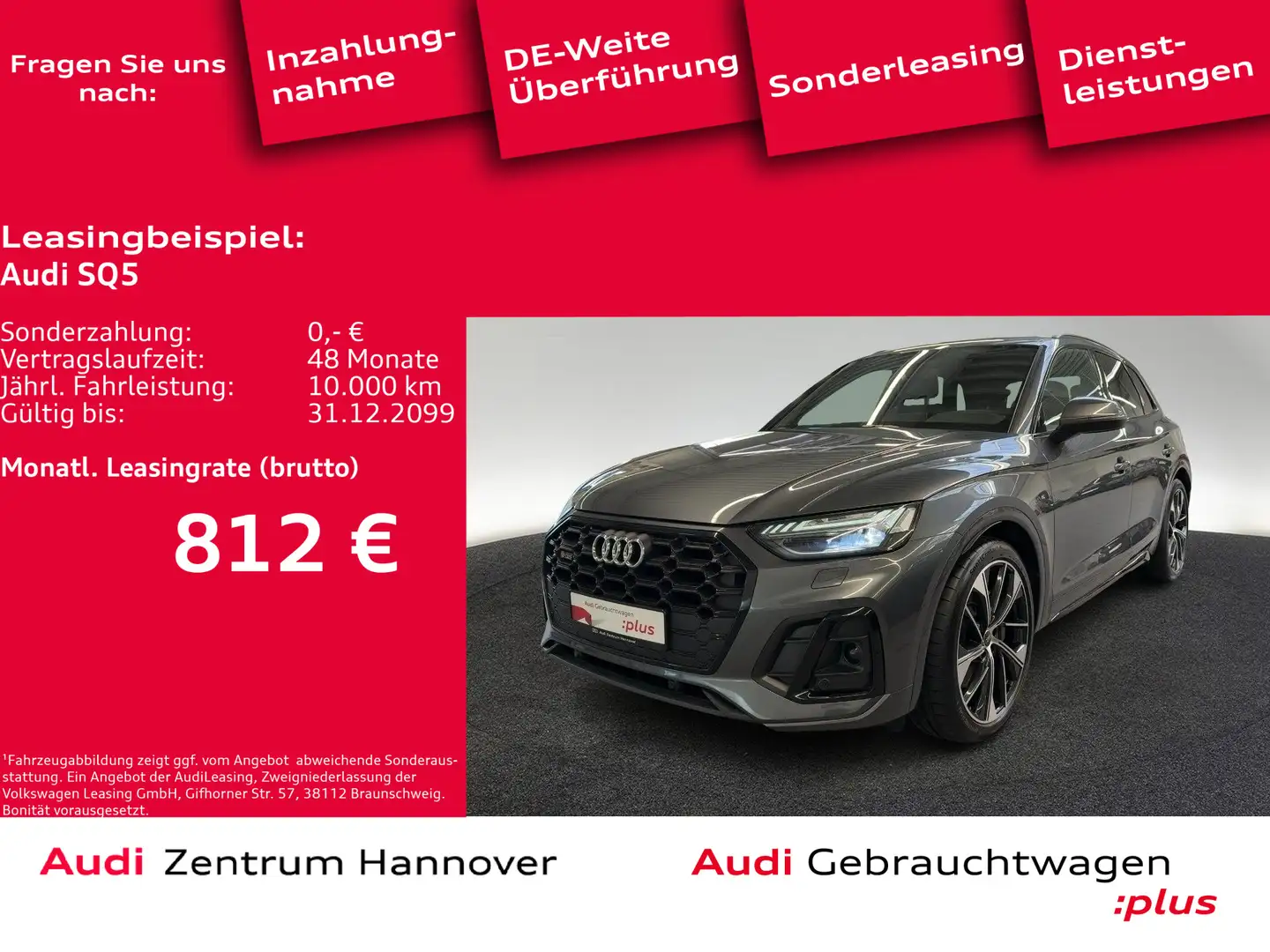 Audi SQ5 3.0 TDI qu. Matrix B&O AHK Luft Kamera Grey - 1