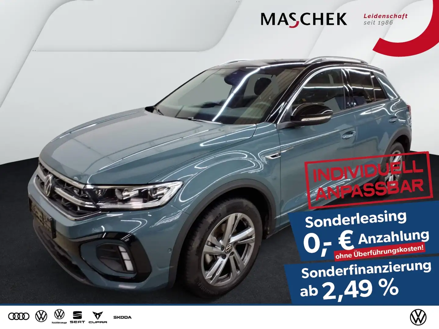 Volkswagen T-Roc R-Line 1.5 TSI Sonderleasing! AHK Navi RearView Schwarz - 1