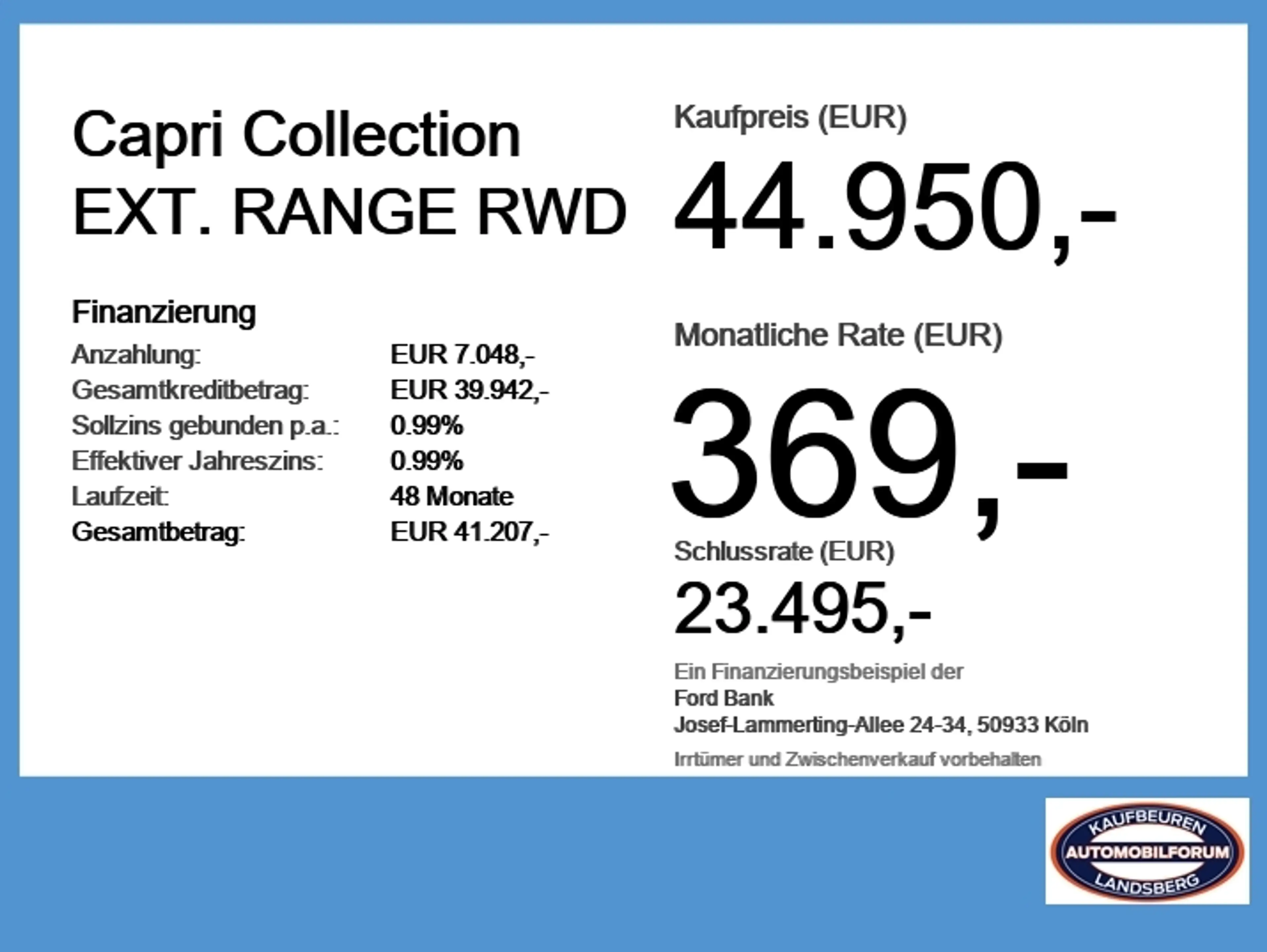 Ford Capri Collection EXT. RANGE RWD LED*360*HUD — photo 6