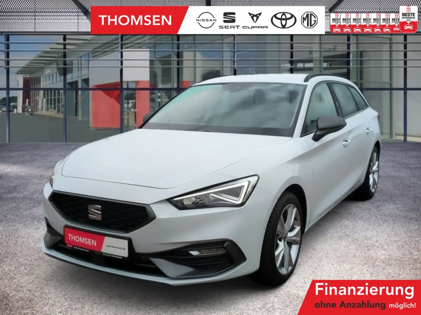 SEAT Leon Sportstourer 2.0TDI FR Navi ACC AUT LED Blanc - 1