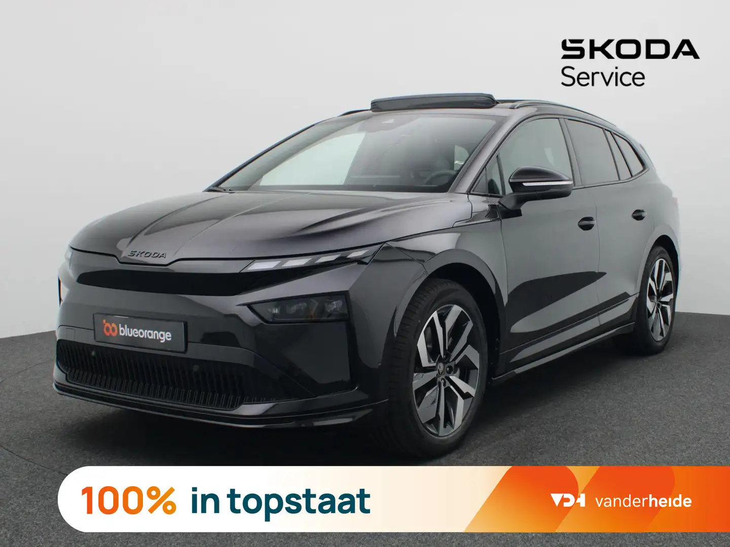 Skoda Enyaq 85 Sportline 77KW 286PK Pano-Schuifkanteldak, Warm Zwart - 1
