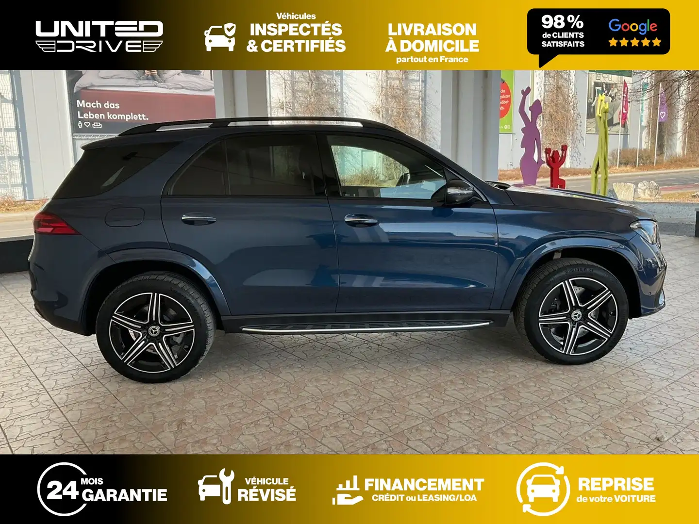 Mercedes-Benz GLE 350 de 9G-Tronic 4Matic AMG Line Bleu - 2