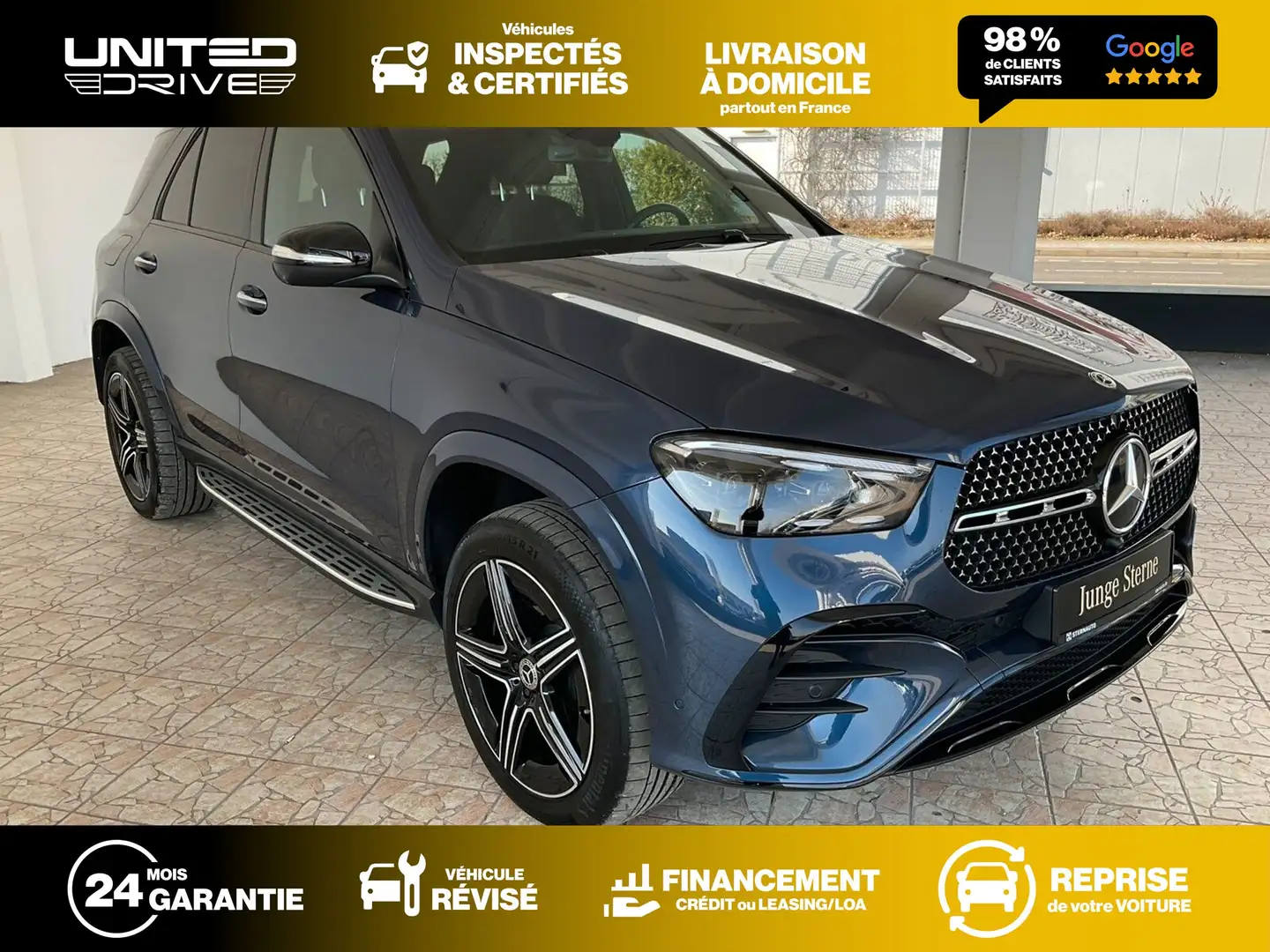 Mercedes-Benz GLE 350 de 9G-Tronic 4Matic AMG Line Bleu - 1