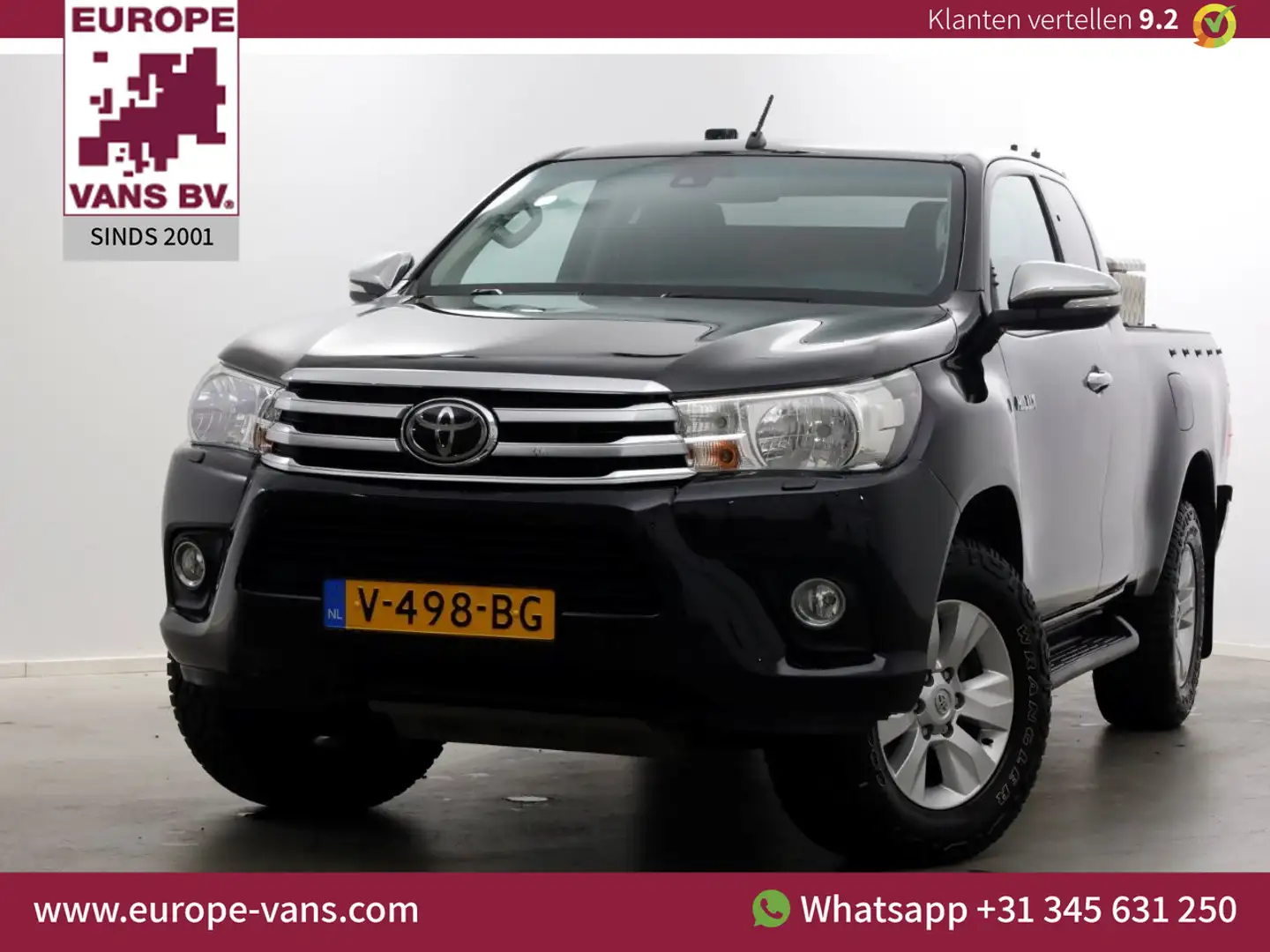 Toyota Hilux 2.4 D-4D-F 150pk E6 Xtra Cab Professional 4x4 4WD Negro - 1