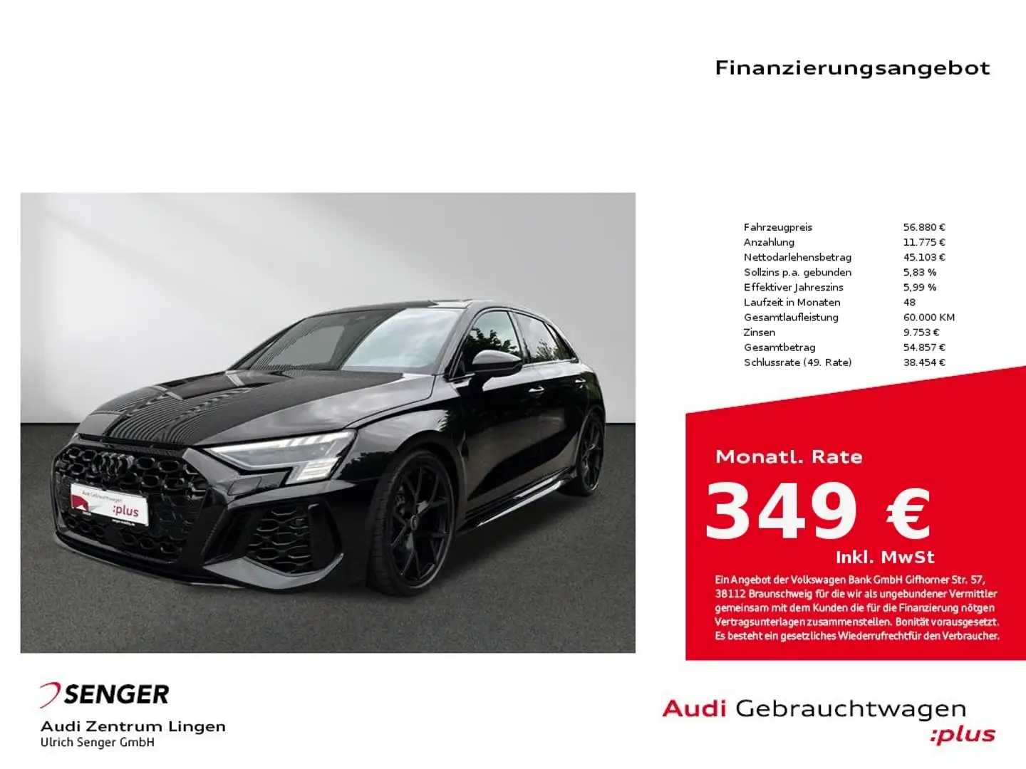 Audi RS3 Sportback 2.5 TFSI quattro Matrix Panorama Noir - 1