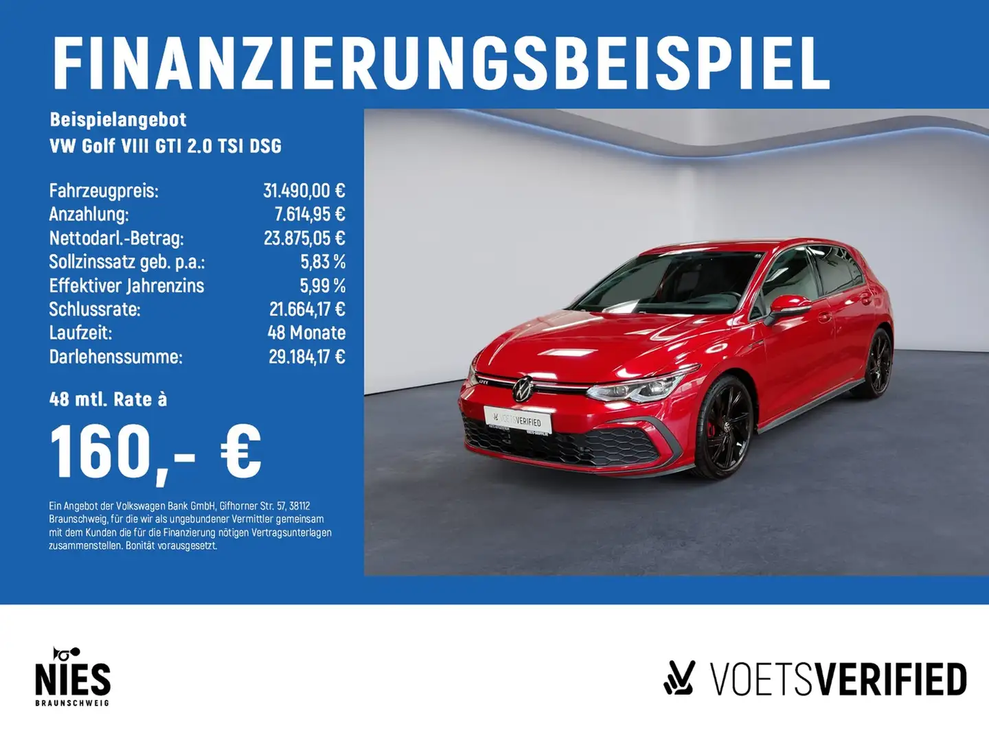 Volkswagen Golf VIII GTI 2.0 TSI DSG MATRIX-LED+HuD+ACC Rot - 2