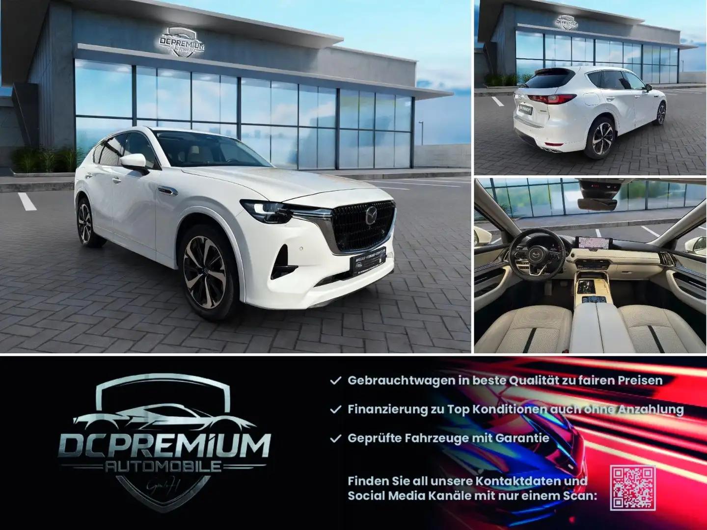 Mazda CX-60 2.5e SKYAKTIVE Takumi Hybrid, VOLLAUSTATTU Blanc - 1