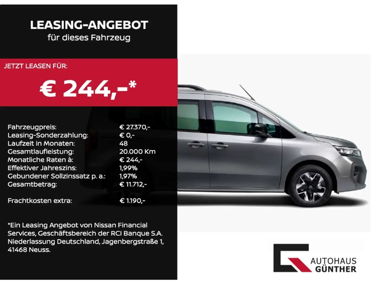 Nissan Townstar N-CONNECTA Kombi L1 130PS  Design/Navi Gris - 1