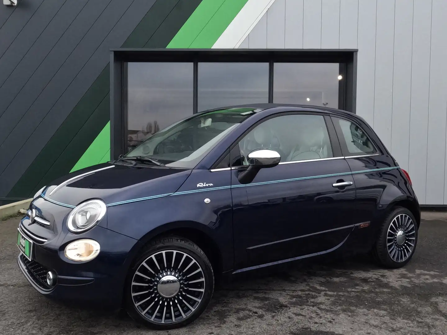 Fiat 500C 1.2 69 ch Riva avec Volant bois Bleu - 2