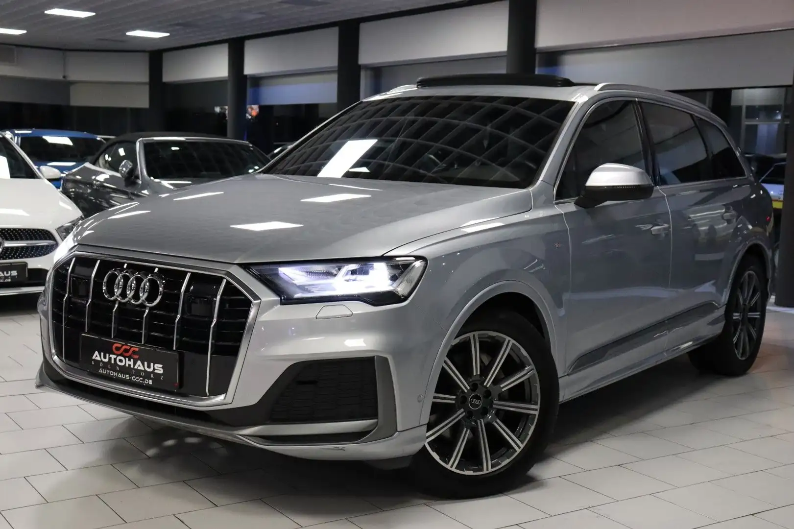 Audi Q7 45 TDI Quattro S Line|1HAND|PANO|B&O|ACC| Zilver - 1
